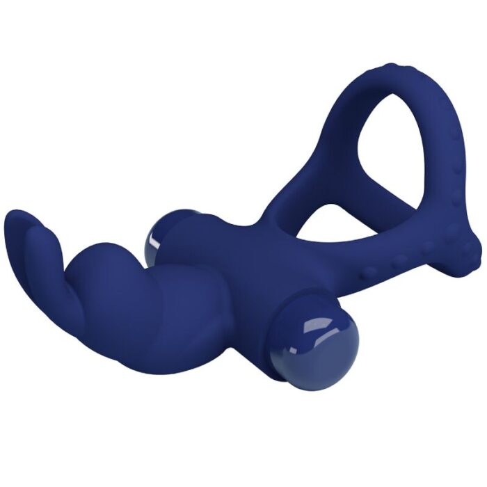 PRETTY LOVE - LUCHITO DOBLE ANILLO VIBRADOR RABBIT AZUL - CandyHot - Foto 5
