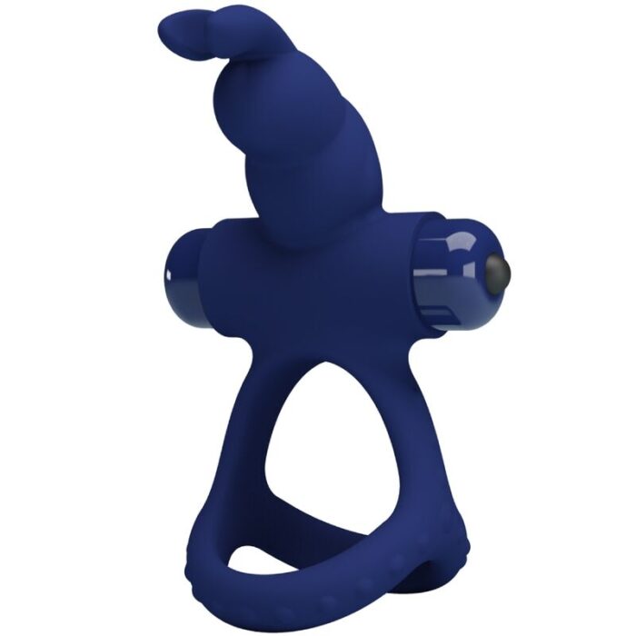 PRETTY LOVE - LUCHITO DOBLE ANILLO VIBRADOR RABBIT AZUL - CandyHot - Foto 1