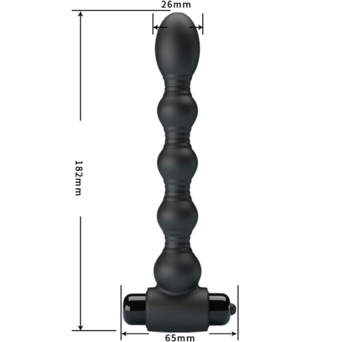 PRETTY LOVE - LYNN PLUG ANAL SILICONA 10 VIBRACIONES NEGRO - CandyHot - Foto 3