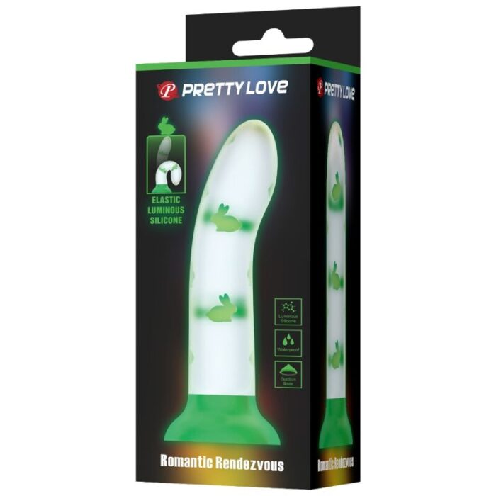 PRETTY LOVE - MAGICAL NIGHTFALL DILDO SIN VIBRACIÓN LUMINOSO VERDE - CandyHot - Foto 4