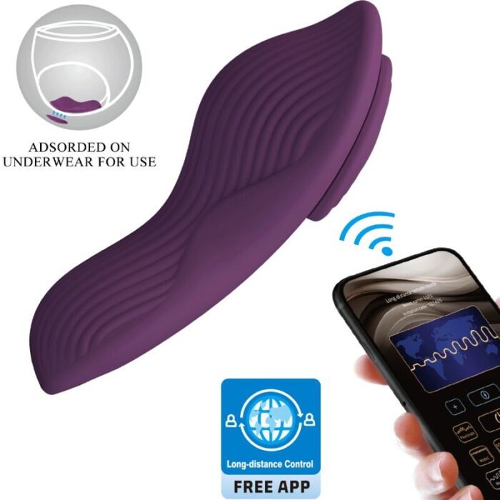 PRETTY LOVE - MANE MASAJEADOR LAY ON CLÍTORIS 10 VIBRACIONES CONTROL REMOTO MORADO - CandyHot - Foto 1