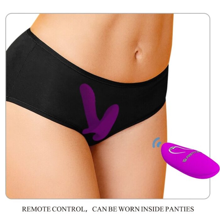 PRETTY LOVE - MASAJEADOR & VIBRADOR 12 VIBRACIONES CONTROL REMOTO MORADO - CandyHot - Foto 4