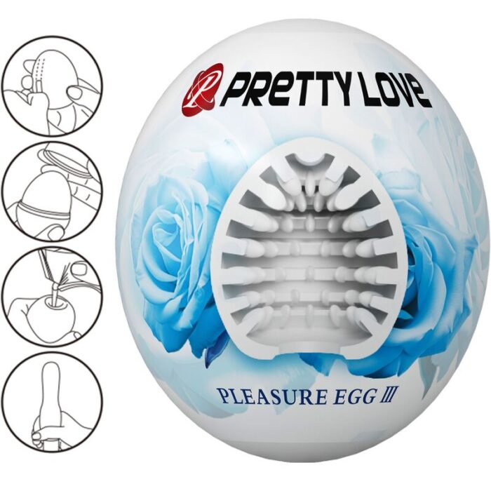 PRETTY LOVE - MASTURBADOR MASCULINO HUEVO BLANCO - CandyHot - Foto 2