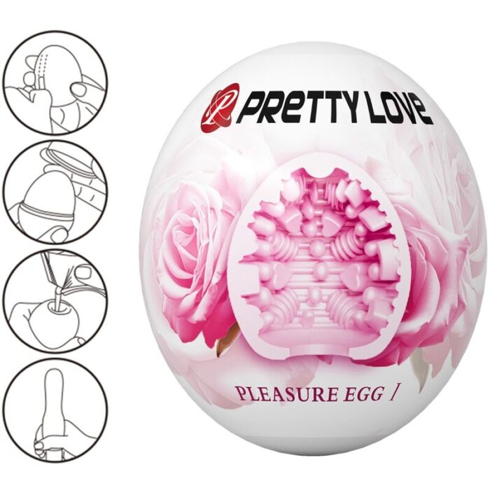 PRETTY LOVE - MASTURBADOR MASCULINO HUEVO ROSA - CandyHot - Foto 2
