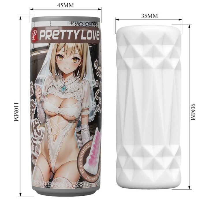 PRETTY LOVE - MASTURBADOR MASCULINO LATA MODELO 1 - CandyHot - Foto 5
