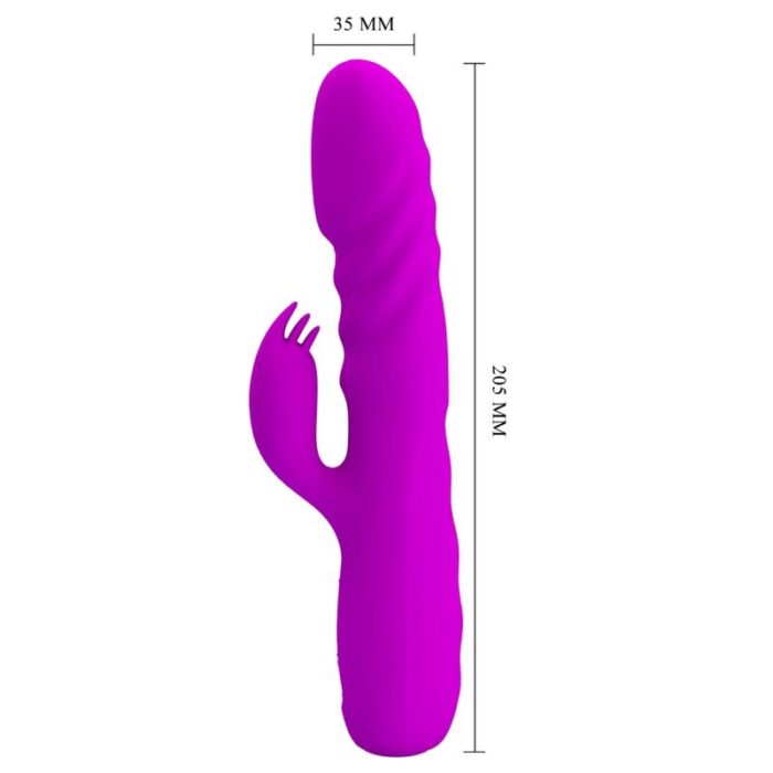 PRETTY LOVE - MELANIE VIBRADOR CONEJO RECARGABLE MORADO - CandyHot - Foto 5