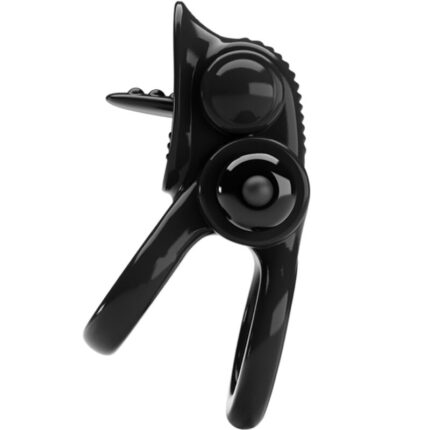 PRETTY LOVE - PASSIONATE RING DOBLE ANILLO VIBRADOR + ESTIMULADOR CLÍTORIS NEGRO - CandyHot - Foto 2