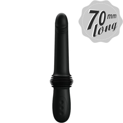PRETTY LOVE - PAZUZU VIBRADOR 3 MODOS DE EMPUJE NEGRO - CandyHot - Foto 1