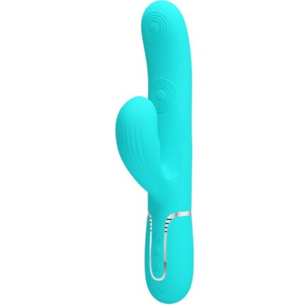 PRETTY LOVE - PERLITA VIBRADOR PUNTO G 3 EN 1 MULTIFUNCIÓN VERDE AGUA - CandyHot - Foto 1