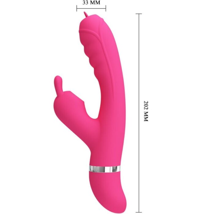 PRETTY LOVE - PHOENIX VIBRADOR RABBIT MULTIFUNCIÓN ROSA - CandyHot - Foto 3