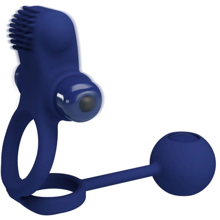 PRETTY LOVE - REMINGTON DOBLE ANILLO VIBRADOR CON PLUG AZUL - CandyHot - Foto 4