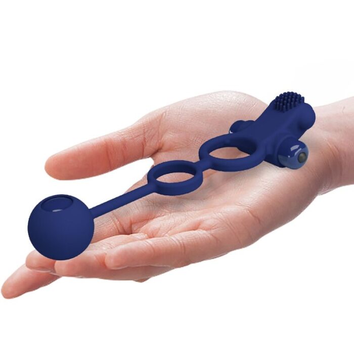 PRETTY LOVE - REMINGTON DOBLE ANILLO VIBRADOR CON PLUG AZUL - CandyHot - Foto 5