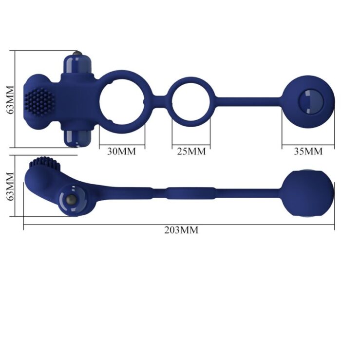 PRETTY LOVE - REMINGTON DOBLE ANILLO VIBRADOR CON PLUG AZUL - CandyHot - Foto 6