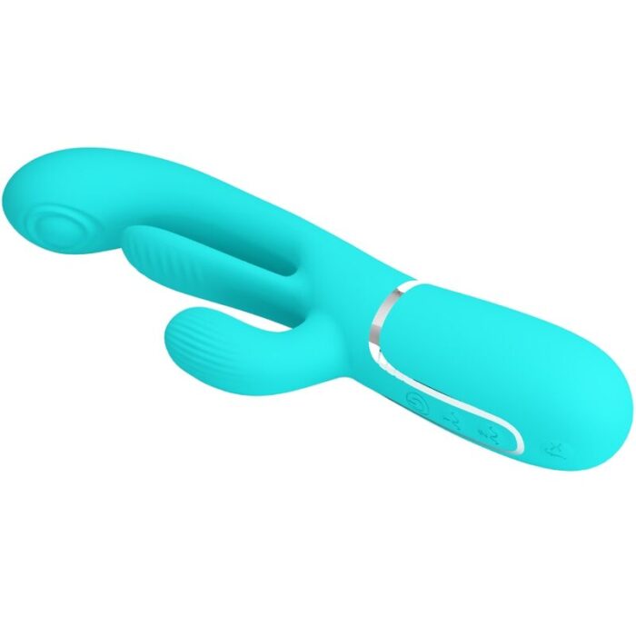 PRETTY LOVE - SHANIA TRIPLE VIBRADOR RABBIT MULTIFUNCIÓN 3 EN 1 - CandyHot - Foto 3