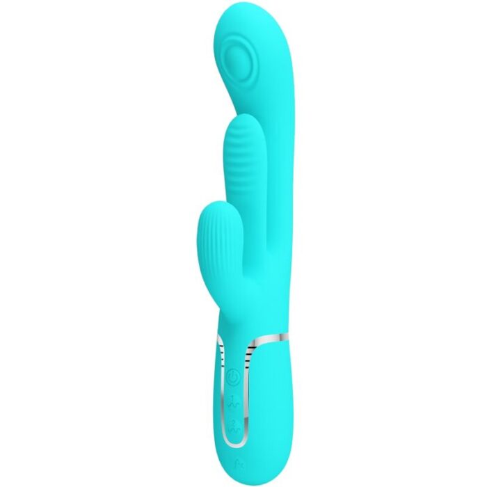 PRETTY LOVE - SHANIA TRIPLE VIBRADOR RABBIT MULTIFUNCIÓN 3 EN 1 - CandyHot - Foto 1