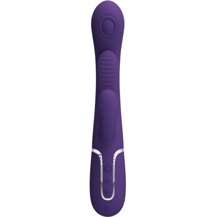 PRETTY LOVE - SHANIA TRIPLE VIBRADOR RABBIT MULTIFUNCIÓN MORADO - CandyHot - Foto 3