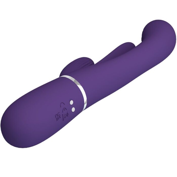 PRETTY LOVE - SHANIA TRIPLE VIBRADOR RABBIT MULTIFUNCIÓN MORADO - CandyHot - Foto 6