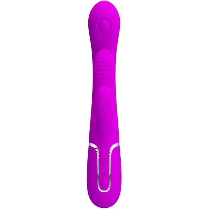 PRETTY LOVE - SHANIA TRIPLE VIBRADOR RABBIT MULTIFUNCIÓN ROSA - CandyHot - Foto 2