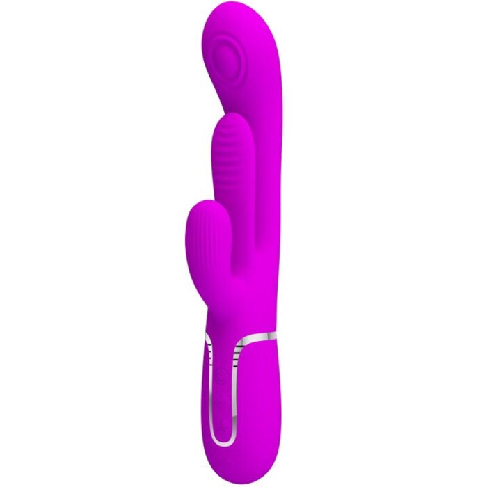 PRETTY LOVE - SHANIA TRIPLE VIBRADOR RABBIT MULTIFUNCIÓN ROSA - CandyHot - Foto 1