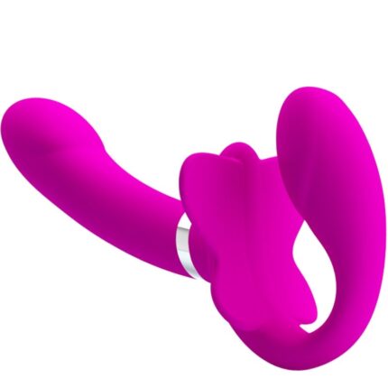 PRETTY LOVE - VALERIE VIBRADOR DOBLE STRAP-ON 12 VIBRACIONES MORADO - CandyHot - Foto 2