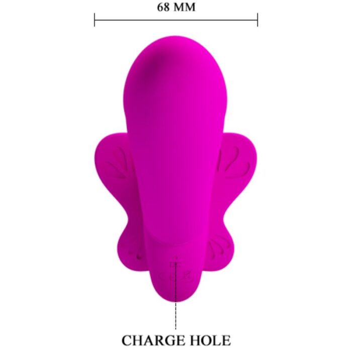 PRETTY LOVE - VALERIE VIBRADOR DOBLE STRAP-ON 12 VIBRACIONES MORADO - CandyHot - Foto 5
