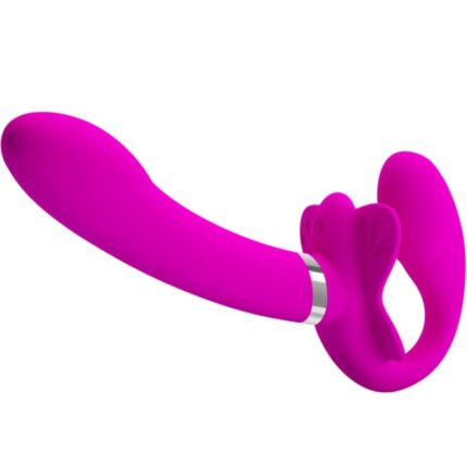 PRETTY LOVE - VALERIE VIBRADOR DOBLE STRAP-ON 12 VIBRACIONES MORADO - CandyHot - Foto 1