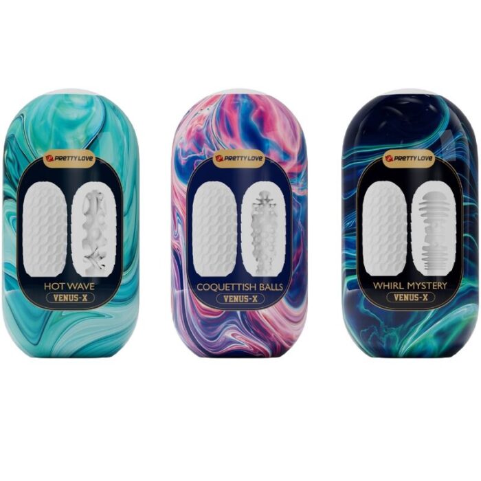 PRETTY LOVE - VENUS X 15 MASTURBADORES MASCULINOS SILICONA BLANCO - CandyHot - Foto 2
