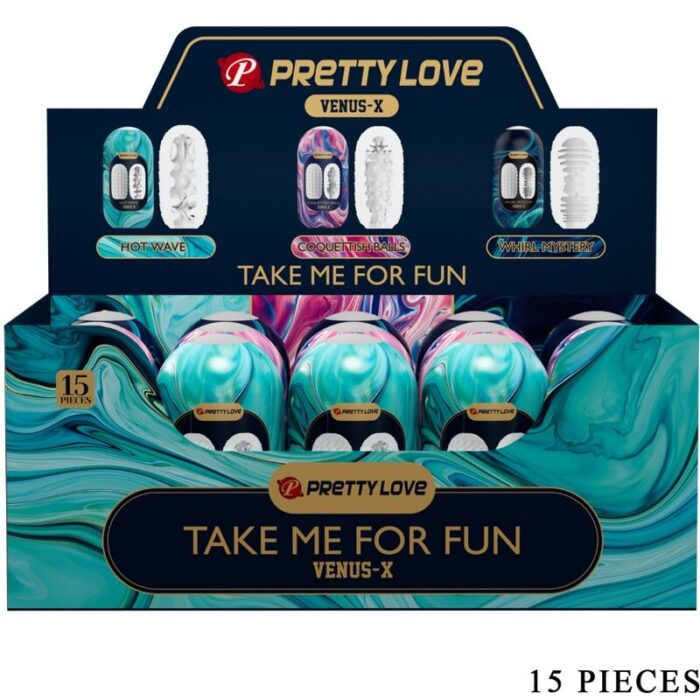 PRETTY LOVE - VENUS X 15 MASTURBADORES MASCULINOS SILICONA BLANCO - CandyHot - Foto 1