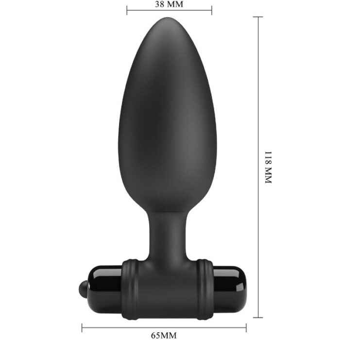 PRETTY LOVE - VIBRA BUTT PLUG 2 PLUG ANAL 10 VIBRACIONES NEGRO - CandyHot - Foto 3
