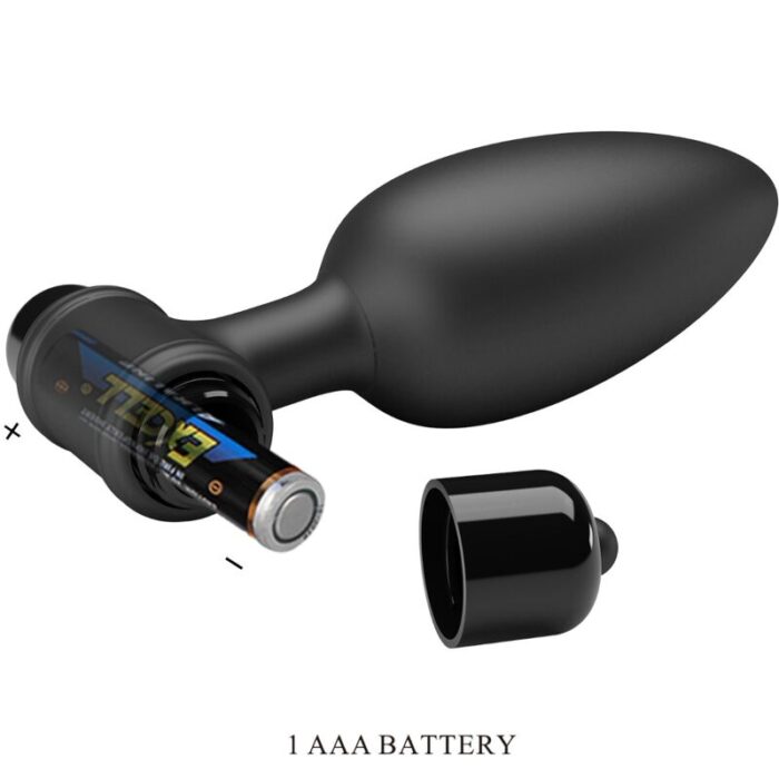 PRETTY LOVE - VIBRA BUTT PLUG 2 PLUG ANAL 10 VIBRACIONES NEGRO - CandyHot - Foto 5