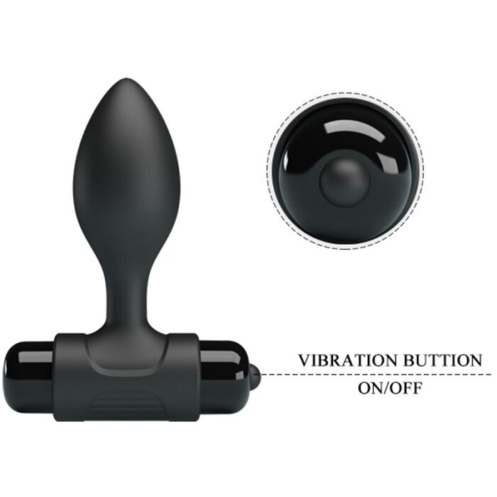 PRETTY LOVE - VIBRA BUTT PLUG ANAL 10 VIBRACIONES NEGRO - CandyHot - Foto 5