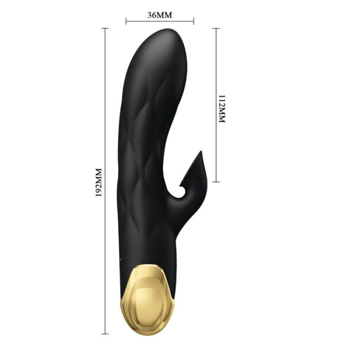 PRETTY LOVE - VIBRADOR DE LUJO BAÑADO EN ORO RECARGABLE NEGRO - CandyHot - Foto 4