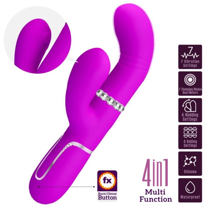 PRETTY LOVE - VIBRADOR PUNTO G MULTIFUNCIÓN FUCSIA - CandyHot - Foto 3