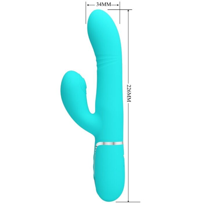 PRETTY LOVE - VIBRADOR PUNTO G MULTIFUNCIÓN VERDE AGUA - CandyHot - Foto 2