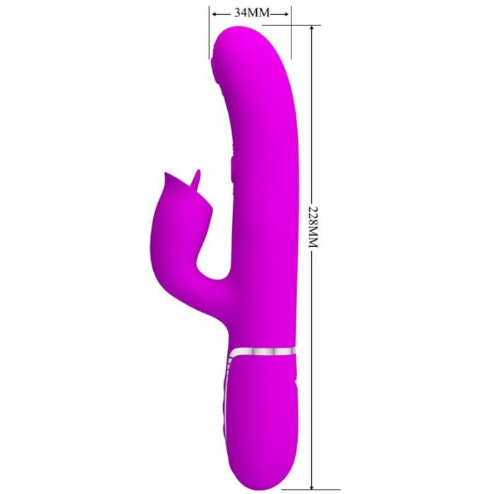 PRETTY LOVE - VIBRADOR RABBIT CON LICKING FUCSIA - CandyHot - Foto 2