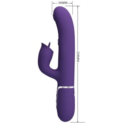 PRETTY LOVE - VIBRADOR RABBIT CON LICKING MORADO - CandyHot - Foto 2