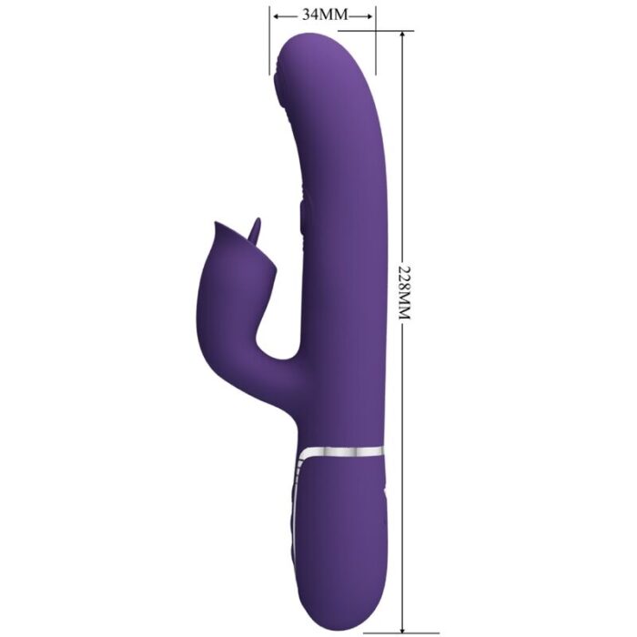 PRETTY LOVE - VIBRADOR RABBIT CON LICKING MORADO - CandyHot - Foto 2