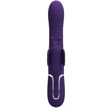 PRETTY LOVE - VIBRADOR RABBIT MULTIFUNCIÓN 4 EN 1 MARIPOSA MORADO - CandyHot - Foto 2