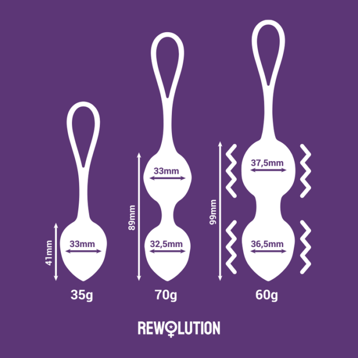 REWOLUTION - REWOBEADS BOLAS VIBRADORAS CONTROL REMOTO CON TECNOLOGIA WATCHME - CandyHot - Foto 3