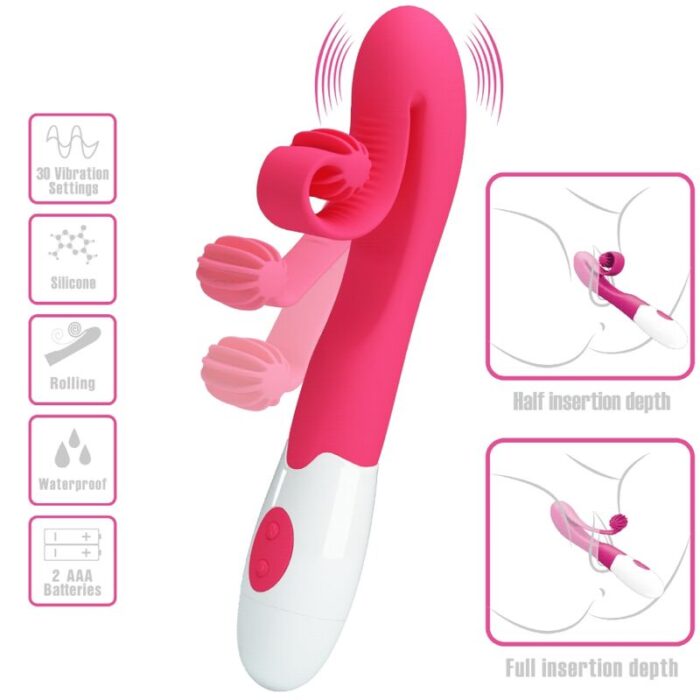 ROMANCE - VIBRADOR Y ESTIMULADOR 30 VELOCIDADES ROSA - CandyHot - Foto 5