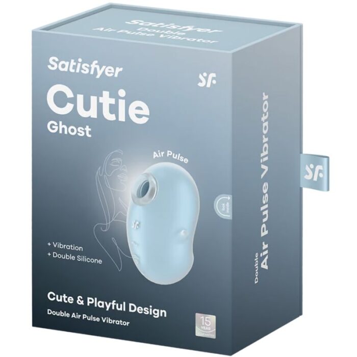 SATISFYER - CUTIE GHOST VIBRADOR LAY-ON AZUL CLARO - CandyHot - Foto 5