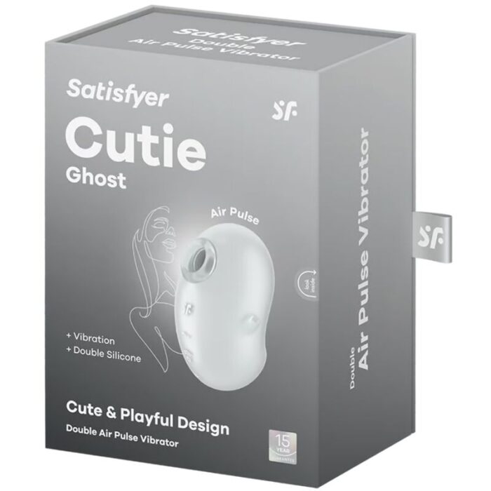 SATISFYER - CUTIE GHOST VIBRADOR LAY-ON BLANCO - CandyHot - Foto 5