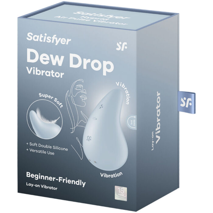 SATISFYER - DEW DROP VIBRADOR LAY-ON AZUL - CandyHot - Foto 5