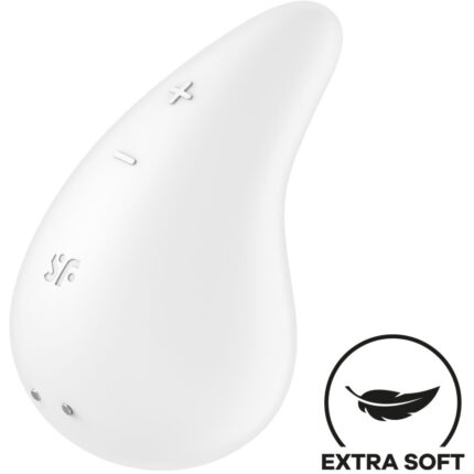 SATISFYER - DEW DROP VIBRADOR LAY-ON BLANCO - CandyHot - Foto 1