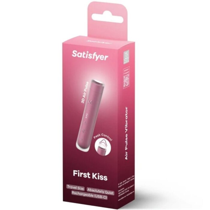 SATISFYER - FIRST KISS ESTIMULADOR CLÍTORIS POR ONDAS GRANATE - CandyHot - Foto 2