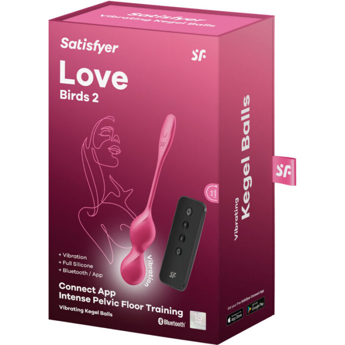 SATISFYER - LOVE BIRDS 2 BOLAS KEGEL VIBRADORAS + APP GRATUITA - CandyHot - Foto 5
