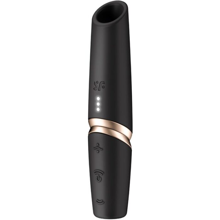 SATISFYER - PERFECT KISS ESTIMULADOR CLÍTORIS POR ONDAS NEGRO / DORADO - CandyHot - Foto 1
