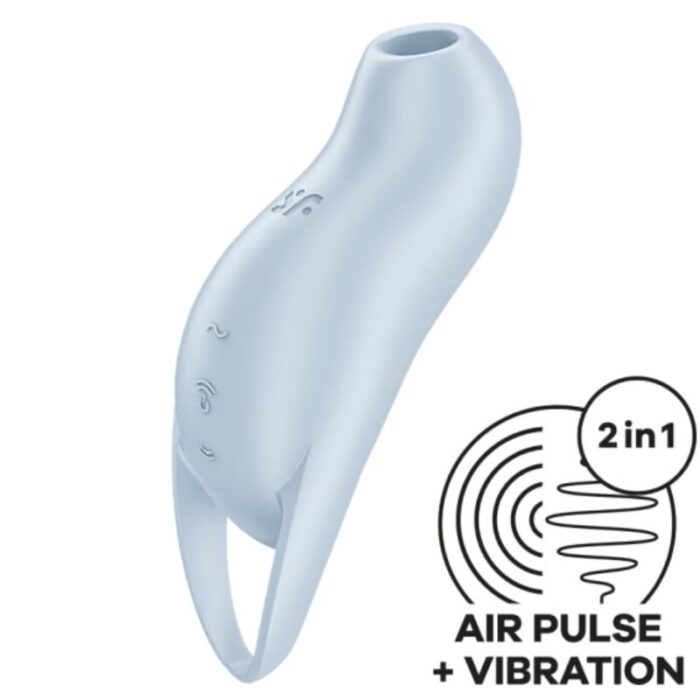 SATISFYER - POCKET PRO 1 ESTIMULADOR CLÍTORIS AZUL CLARO - CandyHot - Foto 1