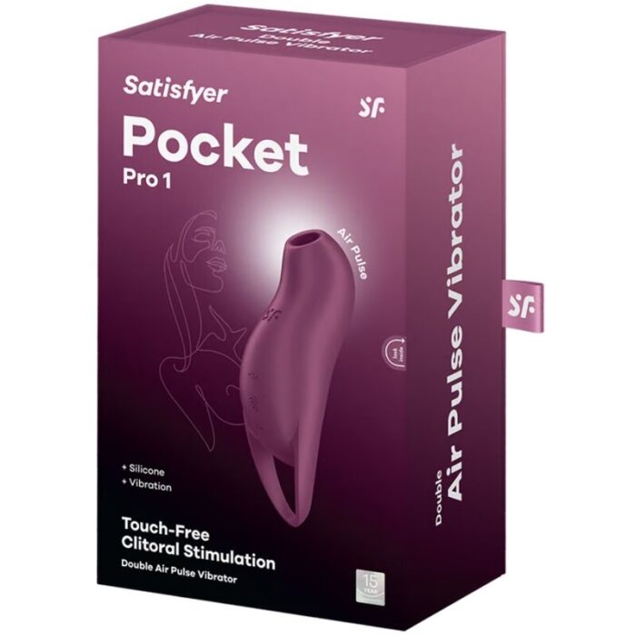SATISFYER - POCKET PRO 1 ESTIMULADOR CLÍTORIS GRANATE - CandyHot - Foto 5