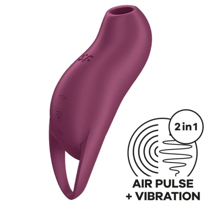 SATISFYER - POCKET PRO 1 ESTIMULADOR CLÍTORIS GRANATE - CandyHot - Foto 1